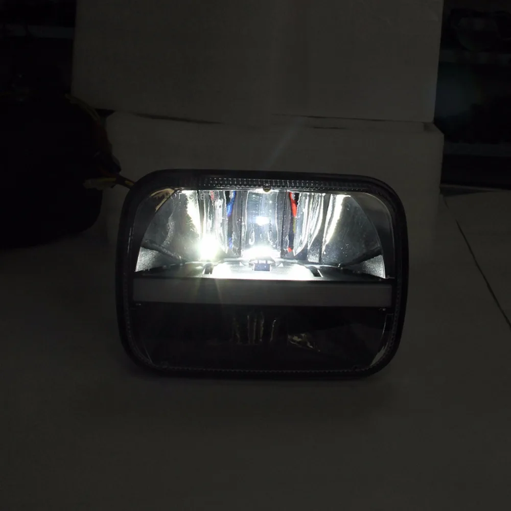5x7 светодиодный фары с DRL квадратный 6x7 грузовика для Je ep 1984 до 2001 XJ Cherokee 1987 1995 YJ Wr