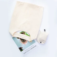 Многоразовая хлопковая эко-сумка для женщин и мужчин, сумка для путешествий, сумка для хранения, складные пуговицы