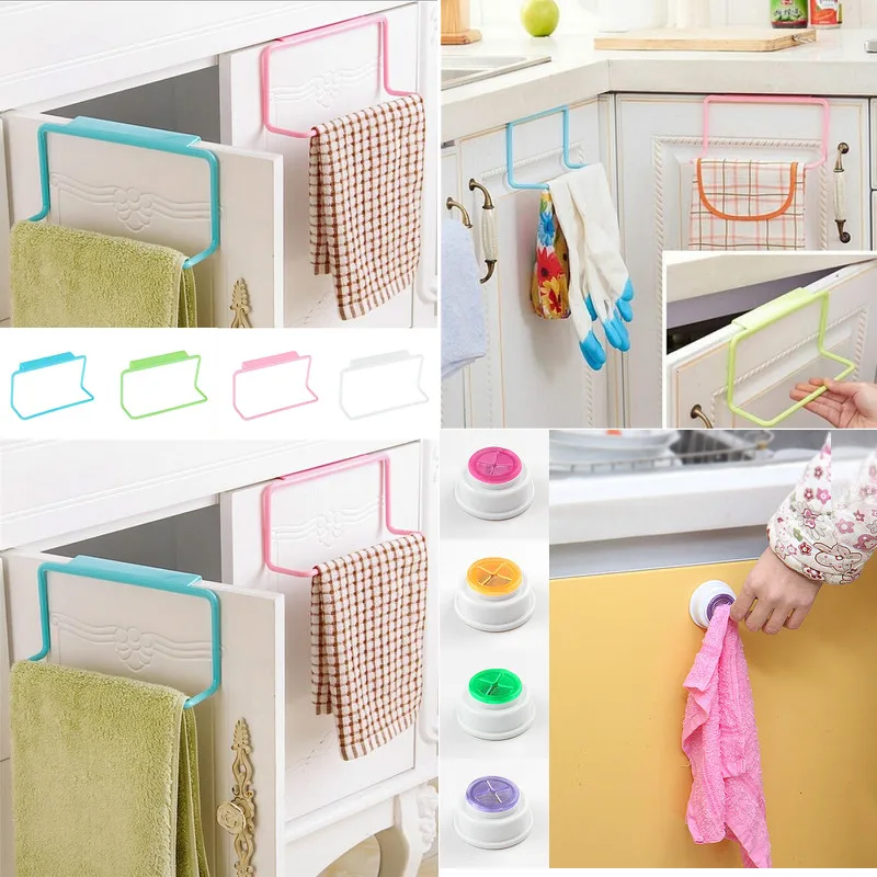 

Towel Holder Kitchen Organizer Towel Rack Hanging Holder Organizer Bathroom Kitchen Cabinet Cupboard Hanger Rack for Bathroom