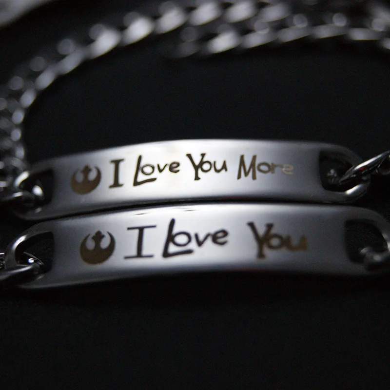 

Custom Couple Nameplated Bracelet I Love You & I Love You More Love Name Bracelet For Men Women Personalized Couple Jewelry
