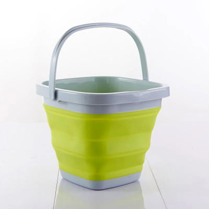 High Quality 10L Square Bucket Portable Folding Washing Hands Basin Foldable Camping Outdoor Fishing Sink Storage Water