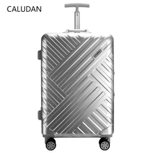 Мужской 20 24 дюймов модный бренд, чемодан на колесиках, алюминиевая рама, чемодан на колесиках, Жесткая Сторона, багаж, дорожные сумки с вращающимися колесами