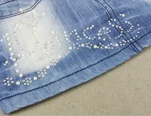 Pearl washed Denim button jeans