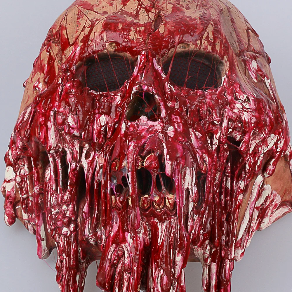 Scary Skull Latex Halloween Zombies Goonies Mask Blood Horror Face Overhead Skull Vampire Costume Face Mask Fancy Party Prop (1)