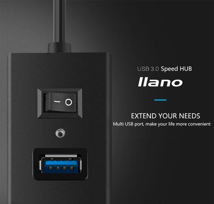 Llano usb-хаб 3,0 внешний 4-портовый USB разветвитель для iMac аксессуары для ноутбуков usb-хаб мульти-порт высокого Скорость расширения высокого Скорость