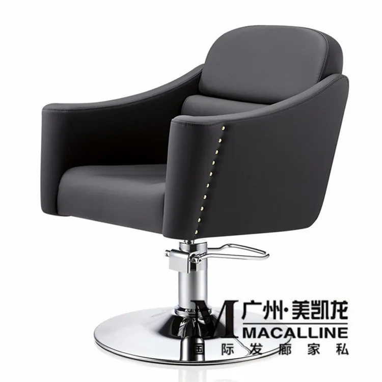 The new metal restoring ancient ways is hairdressing chair.. Upscale barber's chair. European hairdressing chair