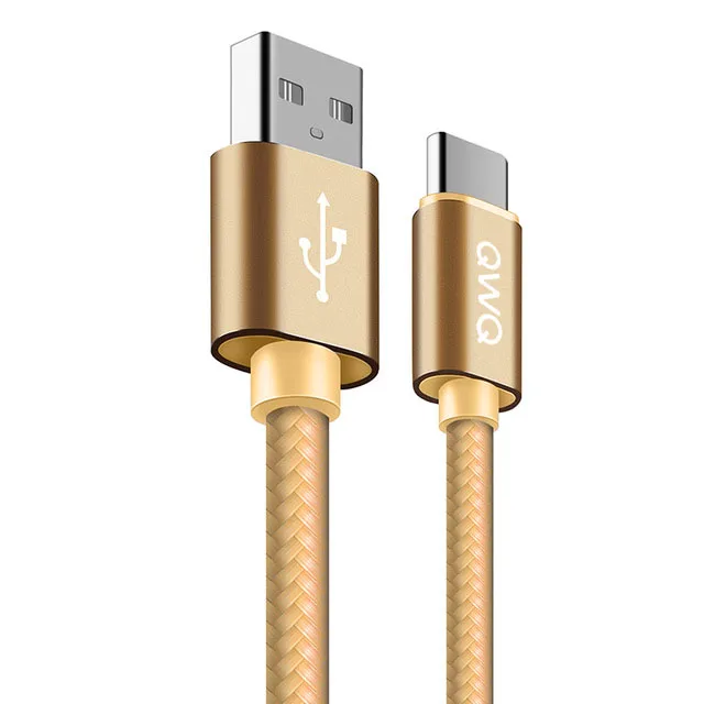 Кабель usb type-C для быстрой зарядки кабель USB type-C для samsung A50 S9 S8 Note 9 8 huawei Xiaomi Redmi Note 7 mi9 USB C шнур для передачи данных - Цвет: Gold