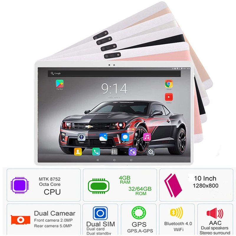 

Big Discount Free Shipping 10 inch Android 8.0 Tablets PC 4GB RAM 64GB ROM Octa Core 3G 4G LTE Phone Call Dual SIM Cards Wifi