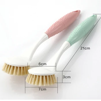 

Feiqiong Household Cleaning Brush Gadget Long Handle Sisal Non-stick Oil Dishwash Cleaning Plant Fiber Brush Kitchen Accessories