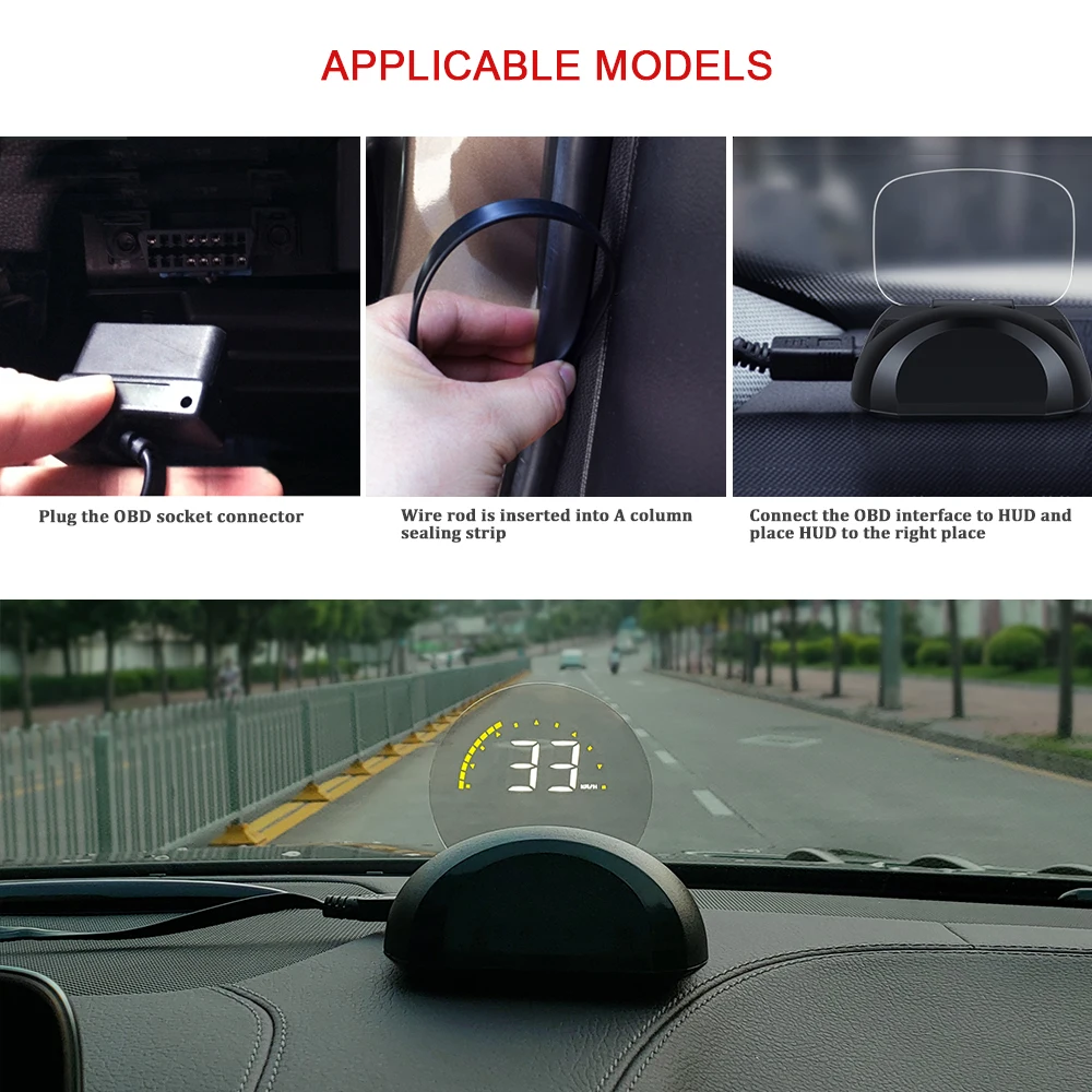 Компьютер проекция автомобильный проектор скорости OBD2 Head Up Дисплей HUD C700