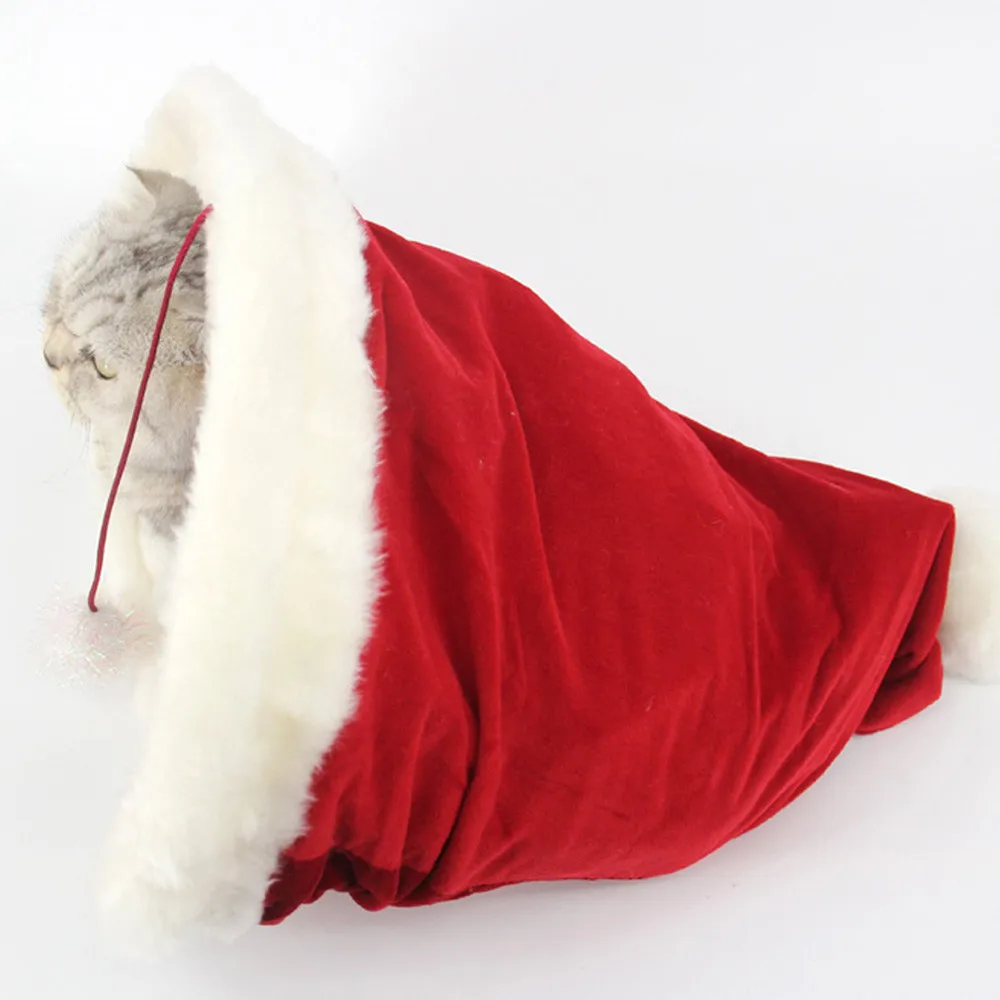 Christmas Hat Pet Nest Cat Bed for Cat Christmas Decorations For Home Navidad Hats House Sleeping Bag Mat Pets Winter Warm Gift