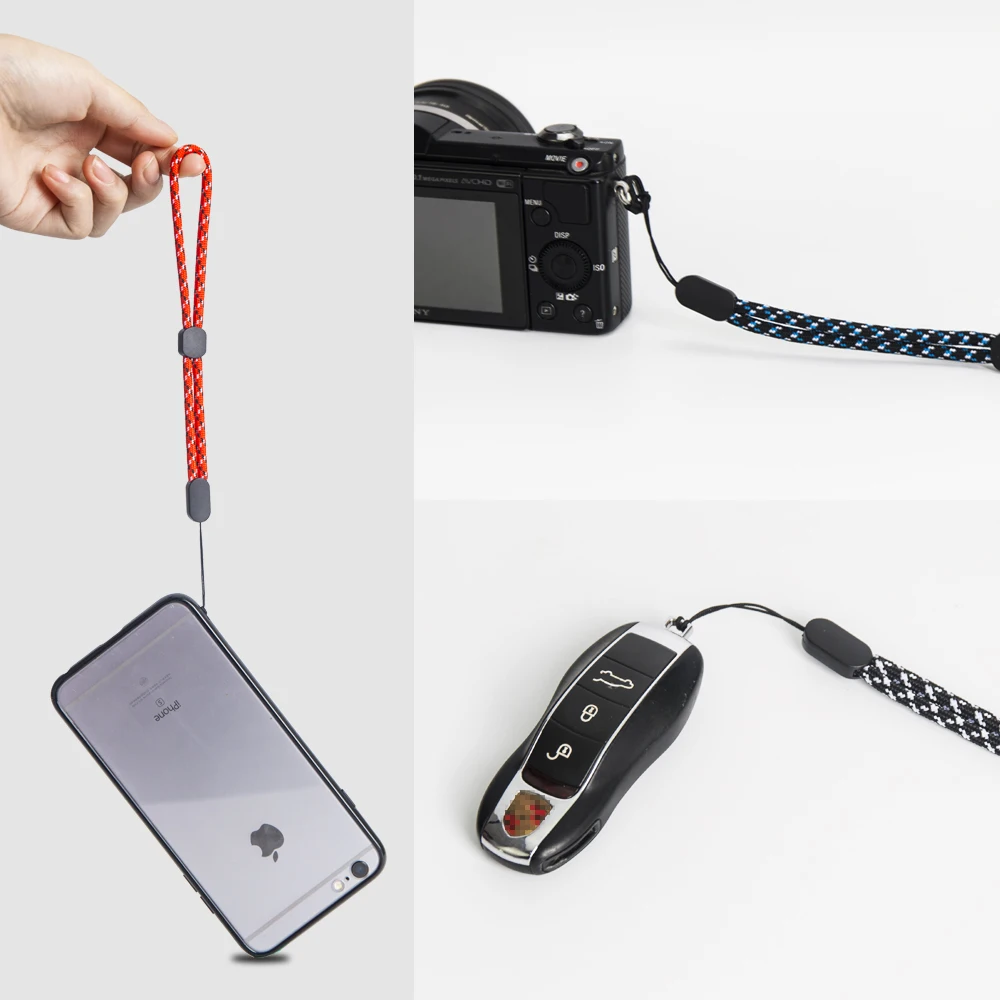 Ahowie 100PCS Adjustable Hand Wrist Strap Hand Lanyard For IPhone CellPhone Camera GoPro Keys USB Flash Driver Electronic Device