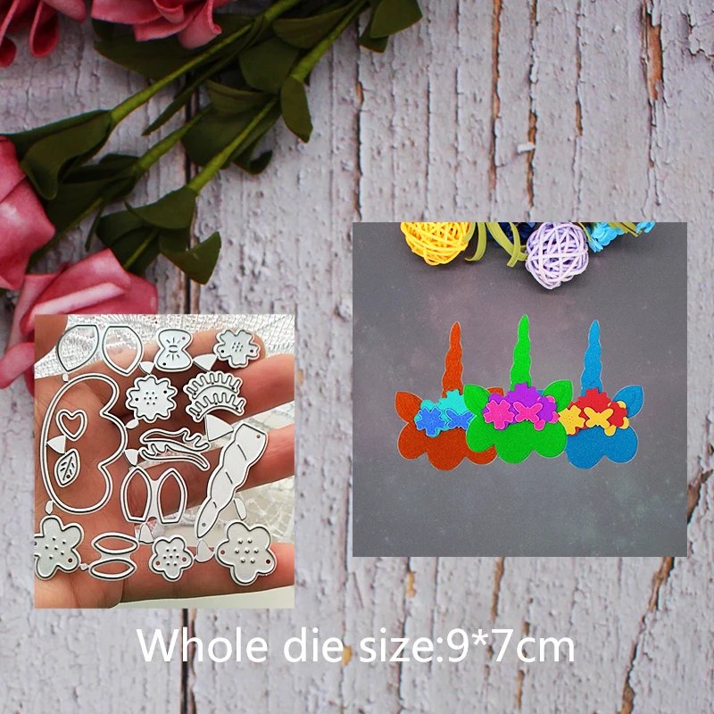 

Build Up Unicorn Metal steel frames Cutting Dies stencils For DIY Scrap booking Photo Album Embossing paper Cards 9*7cm