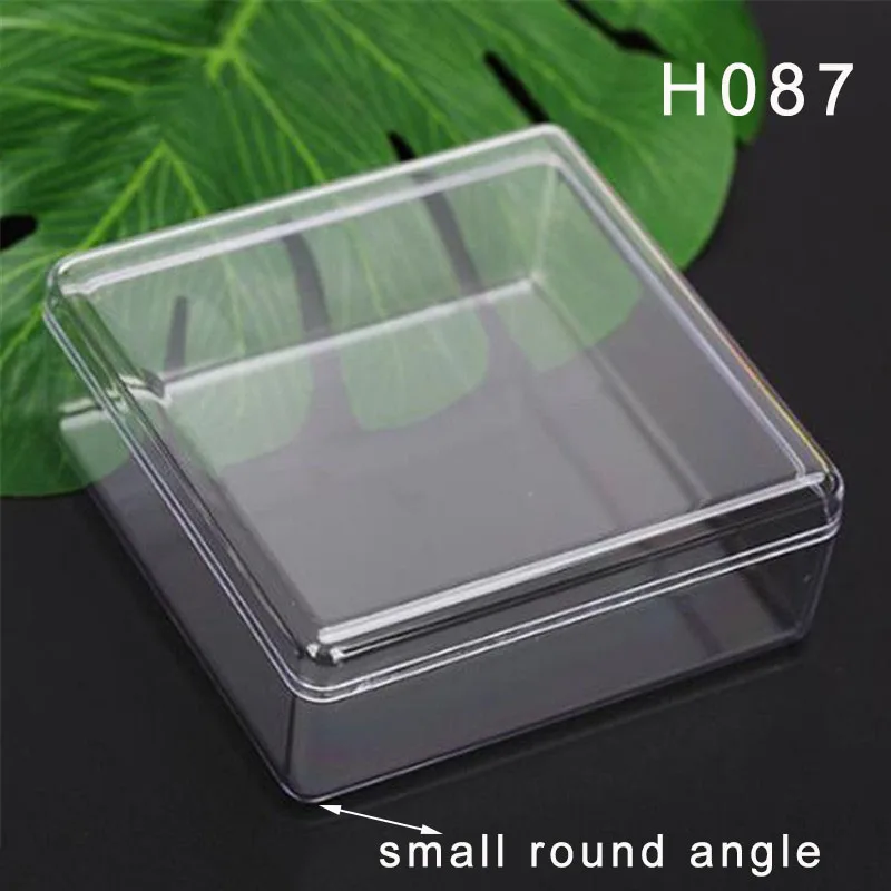22 размера маленькие квадратные прозрачные PS пластиковые коробки для хранения для мини ювелирных изделий/бусин/поделок Чехол Контейнер дисплей упаковочная коробка - Цвет: H087 9.2x9.2x3.8cm