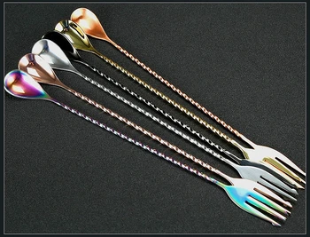 

304 stainless steel bar spoon Long handle cocktail stirring spoon 30CM 40CM 50CM High quality bar spoon