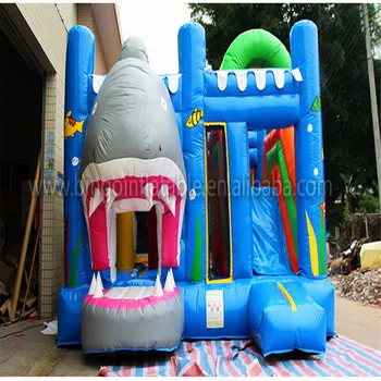 

2018 Newly Outdoor inflatable bouncer jumping castle toy for kids carnival children jumpling trampoline with blower ocean theme