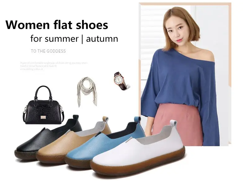 New arrival plus size loafers ladies shoes casual comfortable flats female shoes genuine leather shoes woman tenis feminino (24)