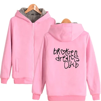 

Broken Dreams Club Zipper Hoodies Thickened cotton clothes Parkas Popular Pullovers Kpop Keep Warm Harajuku Hip-Hop Parkas