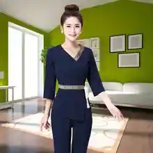 Скрабы медицинская форма для женщин спа униформа для салонов красоты косметолога одежда тайская одежда для массажа Униформа косметолога DD2057