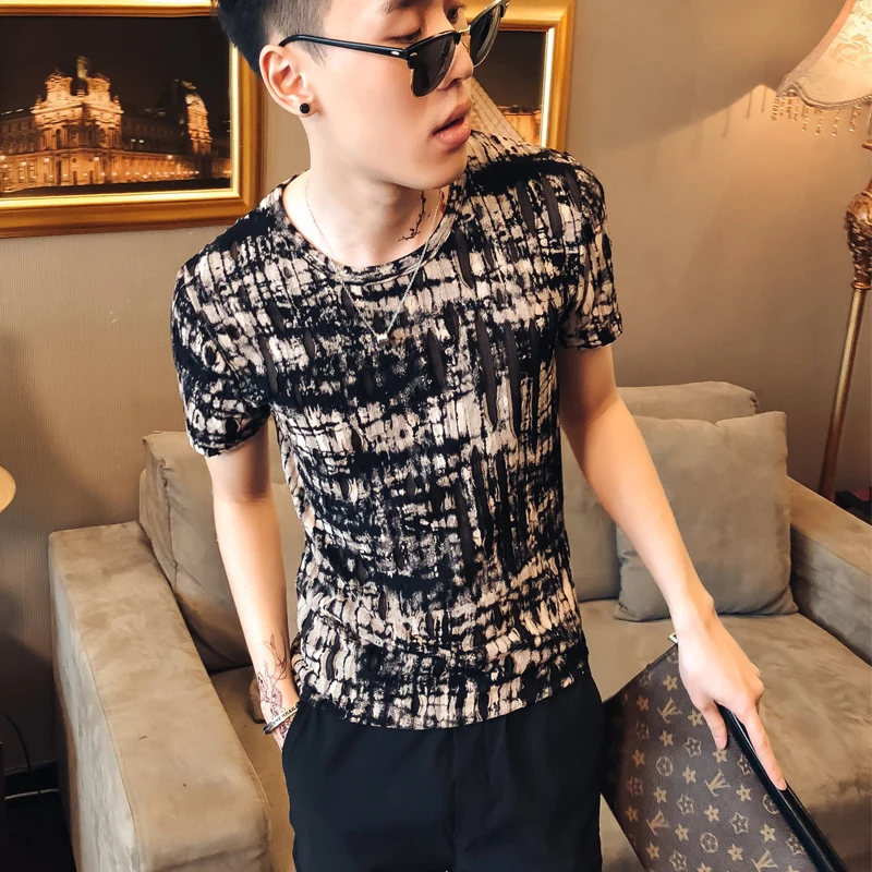 

Summer Men T Shirt All Match 2019 Thin T-Shirts Men Short Sleeve Round Collar Slim Fit Streetwear Breathable Tee Shirt Homme 3XL