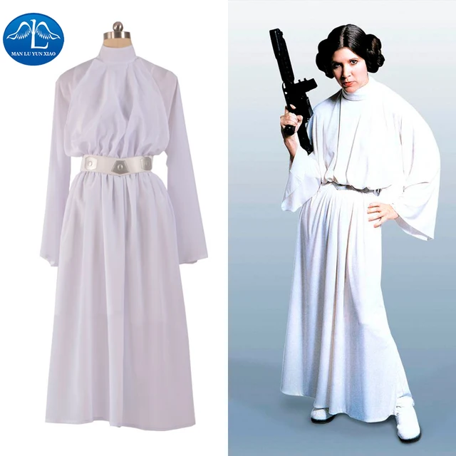 Manluyunxiao Women White Elegant Dress Princess Leia Manluyunxiao Women White Elegant Dress Princess Leia Cosplay Costumes For Hot Whole