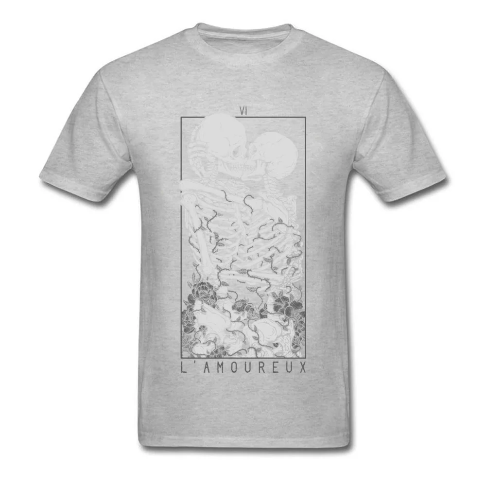 The Lovers Summer Autumn Pure Cotton Crew Neck Tees Short Sleeve Summer Clothing Shirt New Design Design T Shirt The Lovers grey