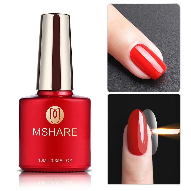

MSHARE Tempered Non-Scratch Top Coat Nail Gel Polish No Wipe Topcoat