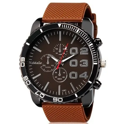 

Big Dial Men Watches Men Sports Watches Womage Men's Quartz Rubber Watches Military Army Watch reloj hombre relogio masculino