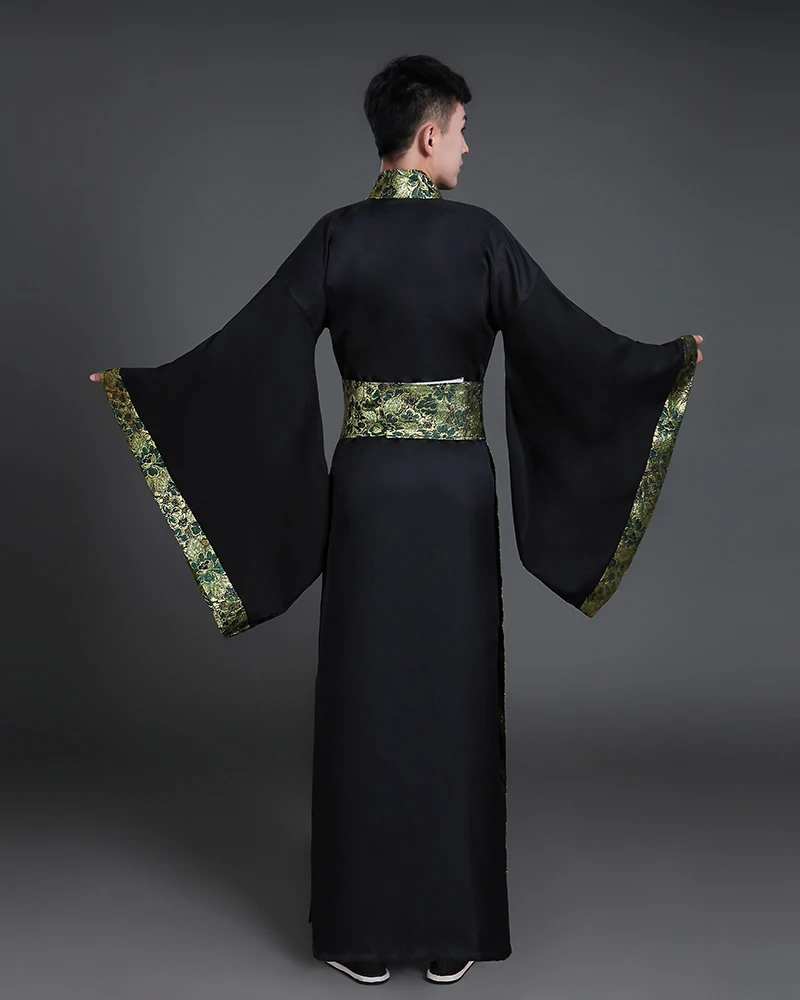Ancient Chinese Costume Men Stage Performance Outfit for Dynasty Men Hanfu Costume Satin Robe Chinese Traditional Dress Men -