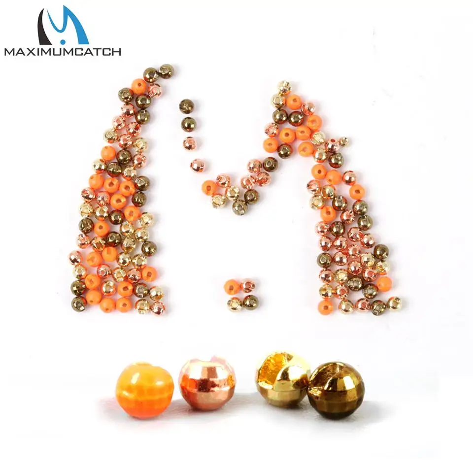 Maximumcatch 25 штук 2,5 мм/3,0 мм/3,5 мм вольфрамовые алмазные бусины с прорезями для завязывания МУШЕК БУСИНЫ золотого/бронзового/медного/оранжевого цвета