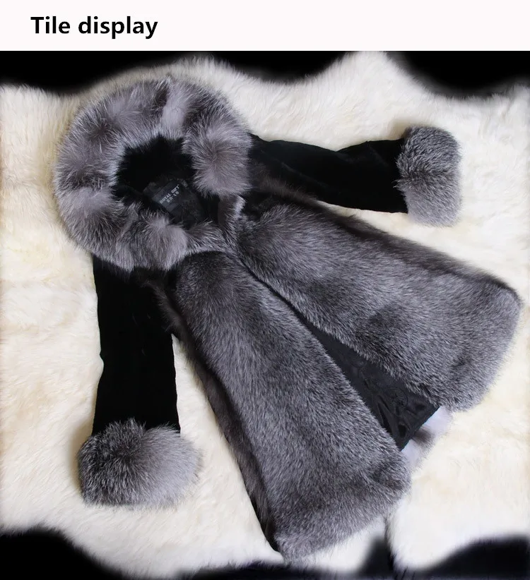 Европейская копия нового фонда осень-зима-пальто из лисьего меха с капюшоном MAO тяжелый меховой воротник имитация меха пальто