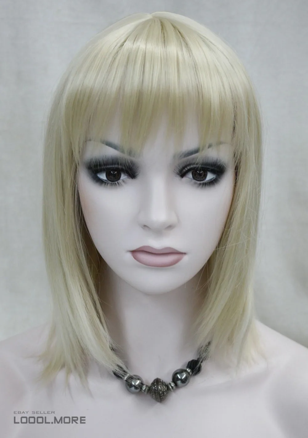 Pale Blonde short Women Ladies Daily Full Hivision Synthetic Wig #TLD134 for women wig Free deliver 26% discount |