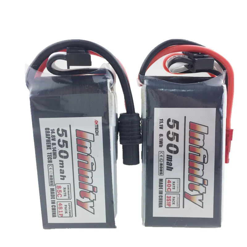Батарея Infinity 500 мА/ч 550 25C 40C 85C 2S 3S 4S 7 4 В 11 1 14 8 в LiPo JST SY60 XT60 заглушки для