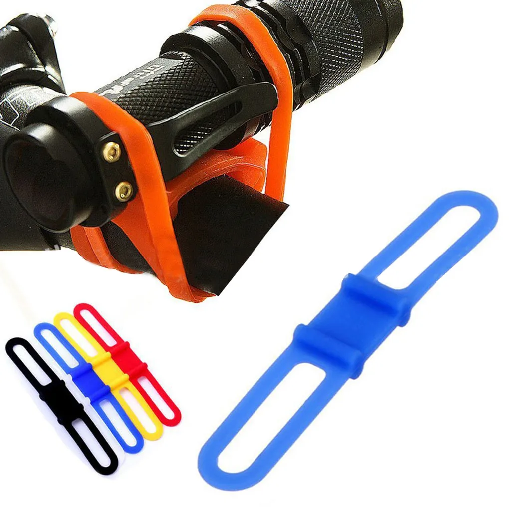 

Bike Tools 6 Color 6PCs Bicycle Silicone Band Flash Light Flashlight Phone Strap Tie Ribbon Mount Holder