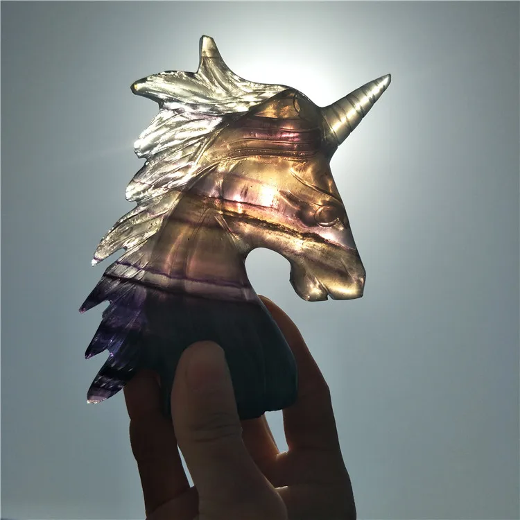 

large beautiful fluorite unicorn crystal unicorn party for home decoration gift colorful fluorite unicorn