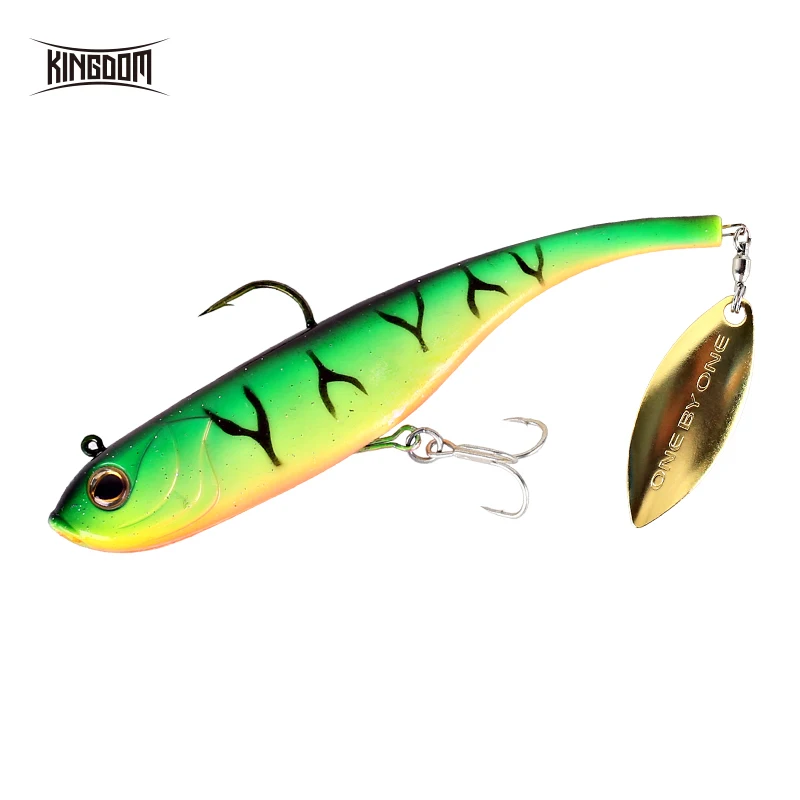 

Kingdom Fishing Lure Soft Lead Bait 200mm 52g Wobblers With Spinning Spoon Sinking Action Artificial Soft Lure PVC Material