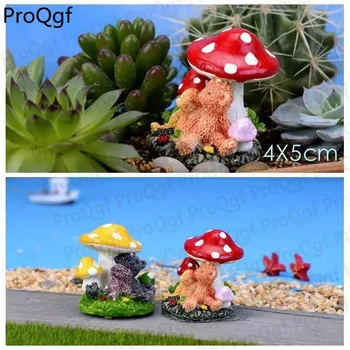 

Prodgf 2Pcs A Set mushroom house t Succulent Decoration