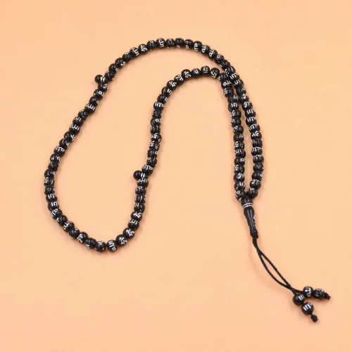 Личи Новое поступление мусульманские исламские Черные Бусы Tasbih выгравированы Бог Молитвенные Четки