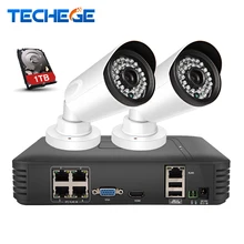 4CH 1080 P POE NVR Комплект 720 P 1080 P ip-камера ИК Ночного видения Водонепроницаемый ip66 P2P Cloud Service PoE Системы ВИДЕОНАБЛЮДЕНИЯ системы Видеонаблюдения