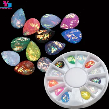 

Wholesale 5 Box Charms DIY UV Gel Polish Nail Art Tips Decoration Shiny Unha Stones Crystal AB Wheel Supplies Nails Accessoires