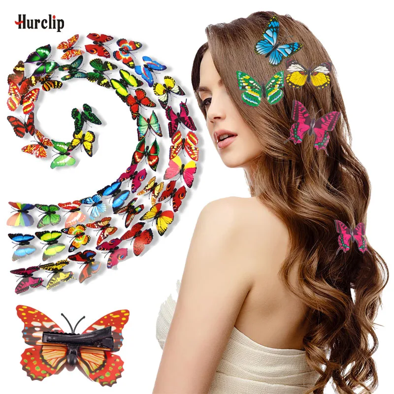 

12pcs popular hairpins butterfly hair clip Boutique girls Hair Accessories Headwear FOR KIDS!! HR20170616
