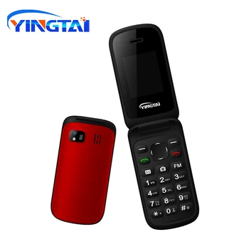 

Original YINGTAI T26 Mini push-button telephone FM Torch Dual SIM 1.77" MP3 clamshell cell phone MP3 Old Man flip Phone