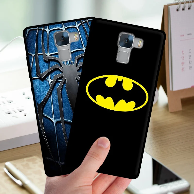 mosirui for Huawei Honor 7 case Silicone Cover soft shell Back in fitted phone Marvel Comics Spider Iron Thor Man |