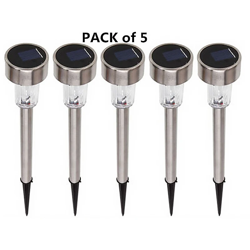 

5pcs/lot Solar lamps Power LED Stainless Steel Spot Light Landscape Outdoor Garden Path Lawn Lamp LED Flood Spotlight Lawn lamp