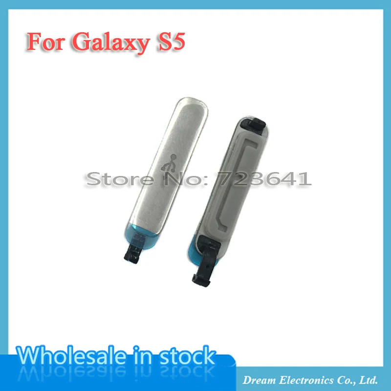 

MXHOBIC 10pcs/lot USB Charging Port Dust Plug for Samsung Galaxy S5 G900F Charger Port Cover Water Proof Flap Cap Silver Gold