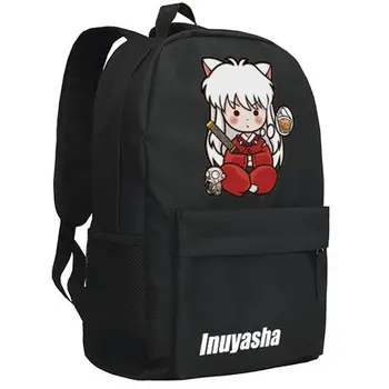 

New Inuyasha Backpack Sesshoumaru Higurashi kagome Anime bags Student oxford Schoolbags AS Gift