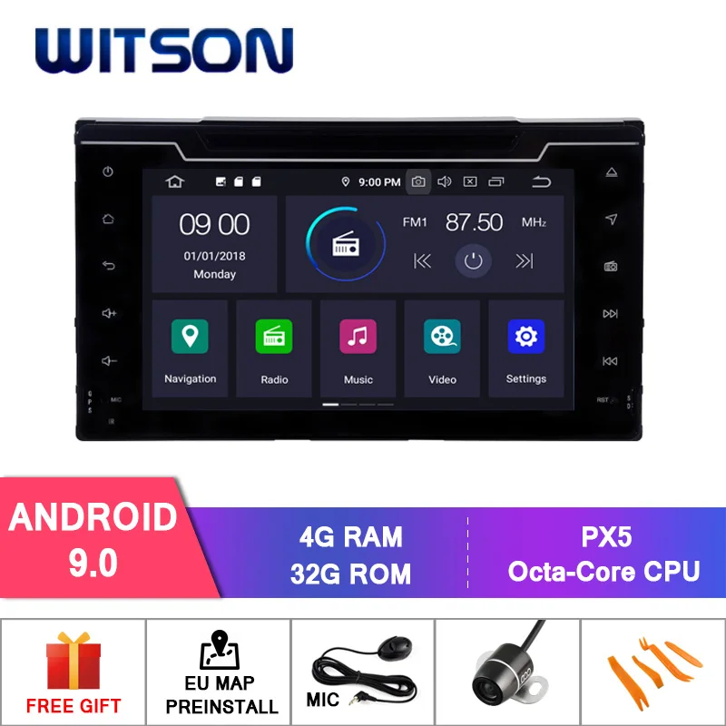 

WITSON Android 9.0 IPS HD Screen for TOYOTA COROLLA 2017 CAR DVD RADIO 4GB RAM+32GB FLASH 8 Octa Core STEREO+DVR/WIFI+DSP+DAB