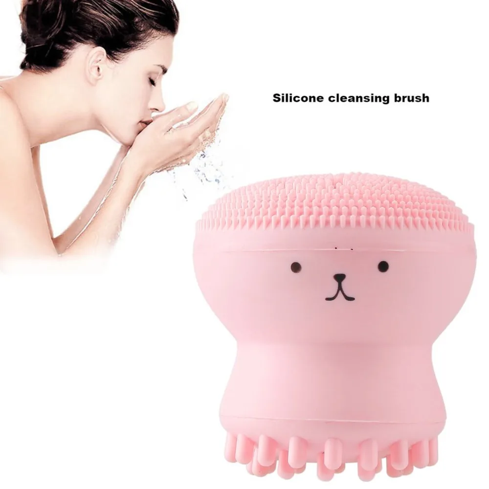

Mini Cartoon Face Cleanser Tools Pore Clean Silicone Cleansing Brush Massager Facial Vibration Face Skin Care Tools Spa Massage