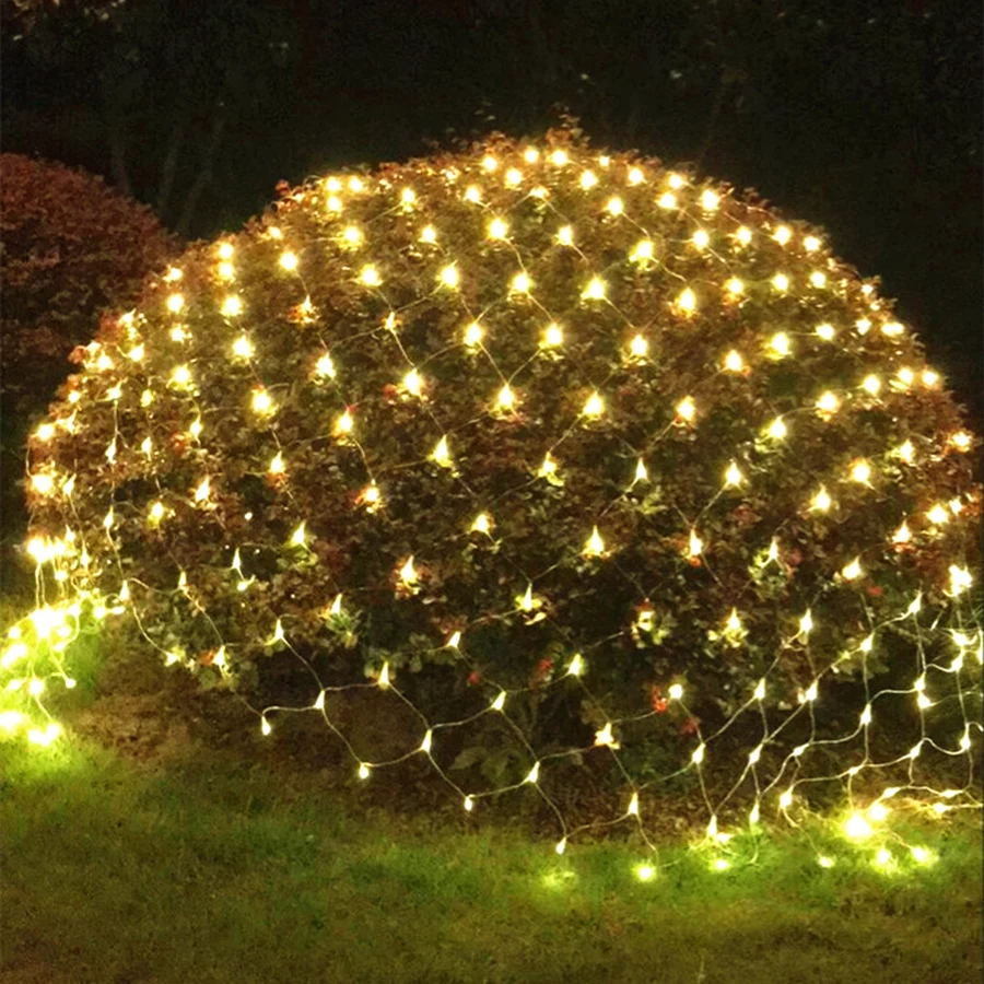 Thrisdar 2*2m 3*2m 6*4m Outdoor Garden Led Mesh Net Fairy String Light Christmas Holiday Wedding Window Curtain Garland Light