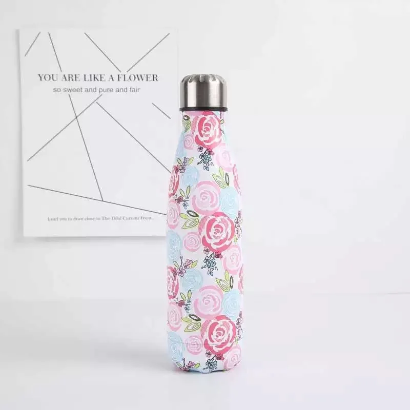 500ml Double-Wall Insulated Vacuum Flask Stainless Steel Water Bottle BPA Free Thermos for Sport Water Bottles - Цвет: G